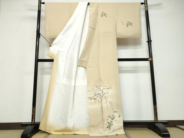 平和屋着物●訪問着　花鳥文　正絹　逸品　DABI9702ud