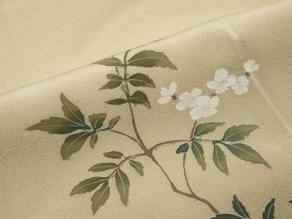 平和屋着物●訪問着　花鳥文　正絹　逸品　DABI9702ud