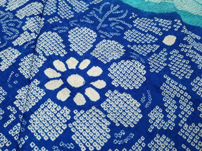平和屋着物●豪華振袖　総絞り　草花文　正絹　逸品　DABI9704ud