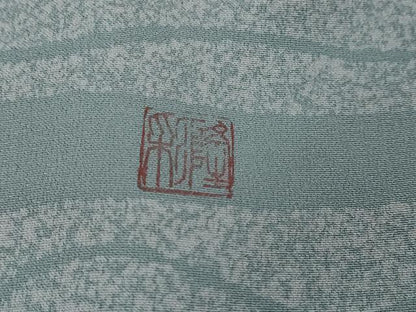 平和屋着物●訪問着　作家物　寿光織　抽象文様　金糸　正絹　逸品　DABI9705ud