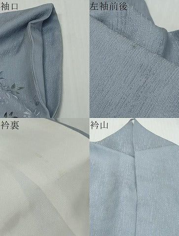 平和屋着物●中国三大刺繍　相良刺繍　汕頭刺繍　総刺繍　訪問着　地紙草花文　暈し染め　金糸　ほていや扱い　正絹　逸品　DABI9706ud