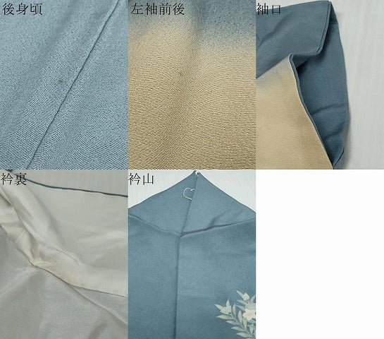 平和屋着物●訪問着　友禅　作家物　風景草花籬文　暈し染め　正絹　逸品　DABI9708ud