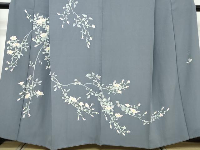 平和屋着物●本加賀友禅作家　寺西一紘　訪問着　枝花文　正絹　逸品　DABI9712ud
