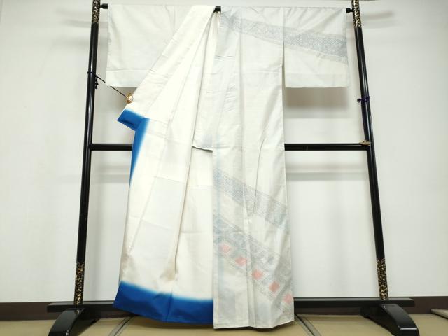 平和屋着物●本場大島紬　訪問着　吉祥花文　正絹　逸品　DABI9727ud