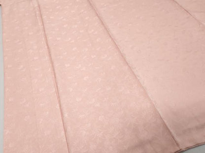 平和屋着物●上質な色無地　草花地紋　珊瑚色　正絹　逸品　DABI9762ud
