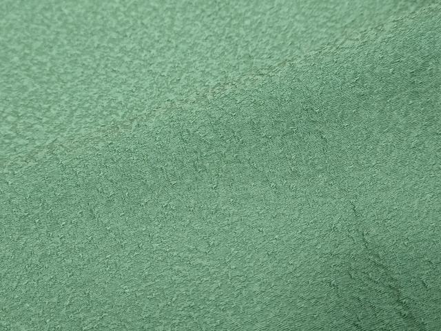 平和屋着物●上質な色無地　特選草木染　紋意匠　若竹色　反端付き　正絹　逸品　DABI9779ud