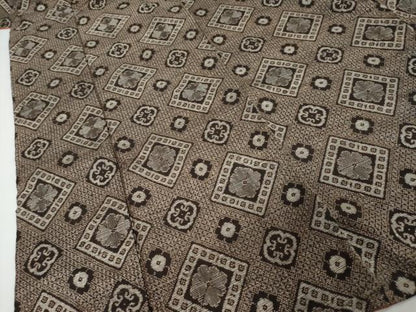 平和屋着物●本場大島紬　龍郷絣　花菱文　正絹　逸品　DABI9787ud