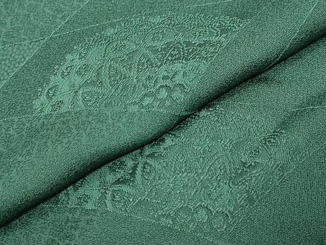 平和屋着物●上質な色無地　芝花地紋　鉄色　正絹　逸品　DABI9802ud