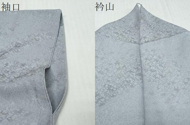 平和屋着物●上質な色無地　霞地紋　藤鼠色　正絹　逸品　DABI9803ud