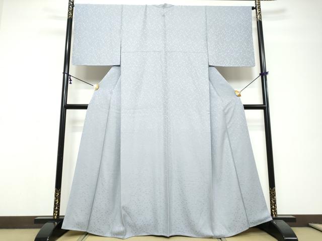 平和屋着物●上質な色無地　霞地紋　藤鼠色　正絹　逸品　DABI9803ud