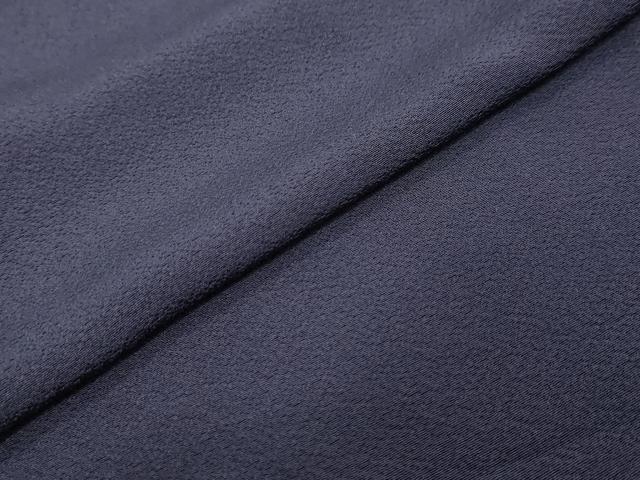 平和屋着物●上質な色無地　草木お茶染　万葉の心　堅牢染　鉄紺色　反端付き　正絹　逸品　DABI9811ud
