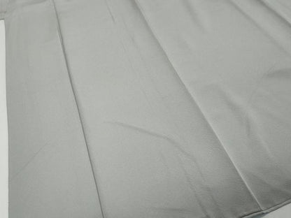 平和屋着物●上質な色無地　絹鼠色　正絹　逸品　DABI9813ud