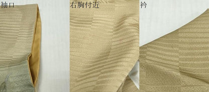 平和屋着物●訪問着　手描き　草花文　暈し染め　正絹　逸品　DABI9817ud