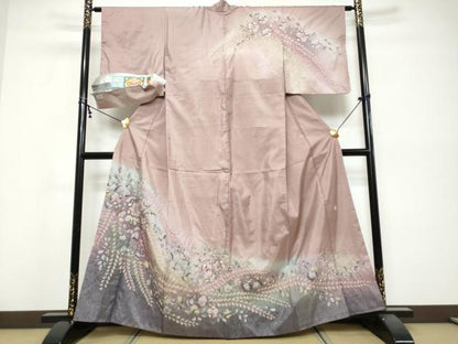 平和屋着物●本場大島紬　作家物　絞り　辻が花　久野織物謹製　証紙付き　正絹　逸品　DABI9829ud
