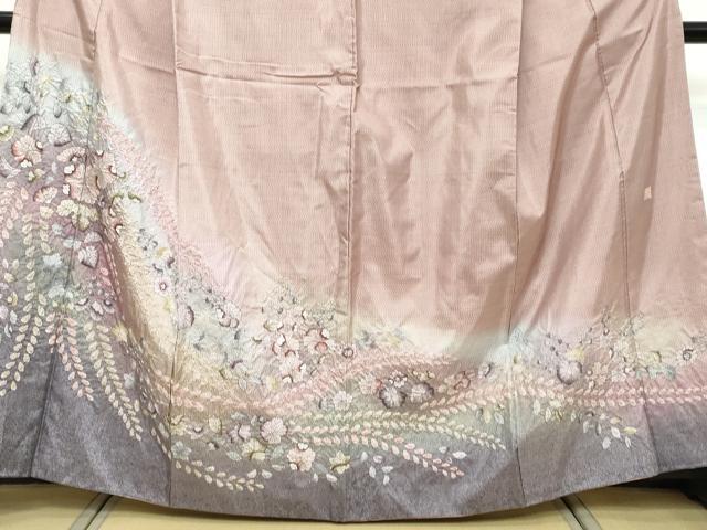 平和屋着物●本場大島紬　作家物　絞り　辻が花　久野織物謹製　証紙付き　正絹　逸品　DABI9829ud