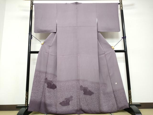 平和屋着物●人間国宝・羽田登喜男　色留袖　鴛鴦文　暈し染め　正絹　逸品　DABI9831ud