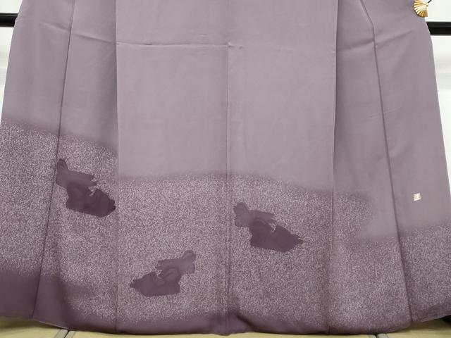 平和屋着物●人間国宝・羽田登喜男　色留袖　鴛鴦文　暈し染め　正絹　逸品　DABI9831ud