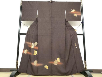 平和屋着物●一蔵コレクション　訪問着　螺鈿　櫛　簪　くし　かんざし　暈し染め　金彩　正絹　逸品　DABI9848ud