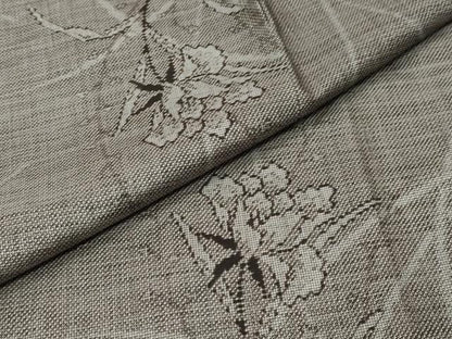 平和屋着物●本場大島紬　9マルキ　草花文　正絹　逸品　DABI9883ud