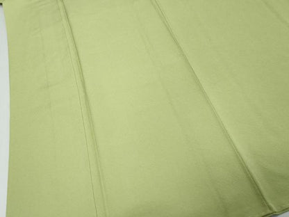 平和屋着物●上質な色無地　苗色　正絹　逸品　未使用　DABI9890ud