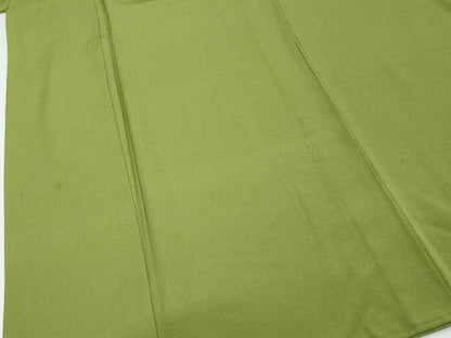 平和屋着物●上質な色無地　青丹色　正絹　逸品　DABI9897ud