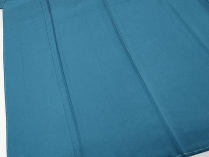 平和屋着物●上質な色無地　藍色　反端付き　正絹　逸品　未使用　DABI9898ud