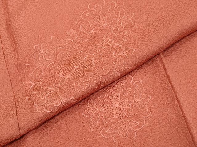 平和屋着物●中国三大刺繍　スワトウ刺繍　汕頭刺繍　総刺繍　色留袖　洋花文　今様色　正絹　逸品　DABI9899ud