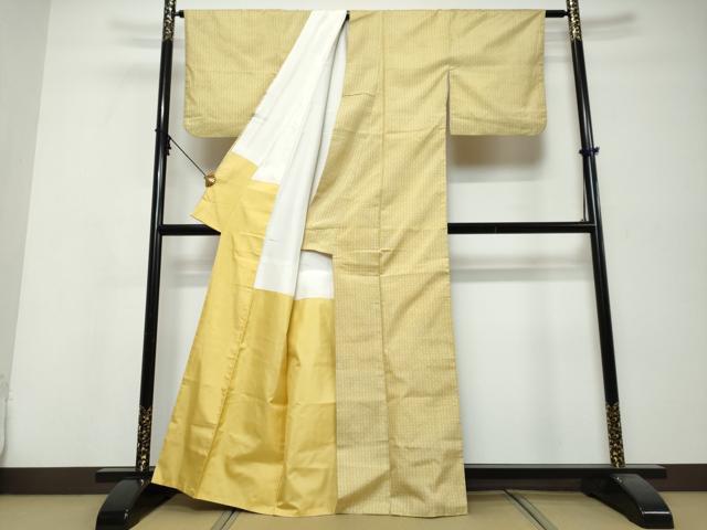平和屋着物●本場大島紬　一元絣　抽象文様　正絹　逸品　DABI9900ud