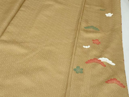 平和屋着物●訪問着　枝垂れ草花籬文　金彩　正絹　逸品　DABI9902ud