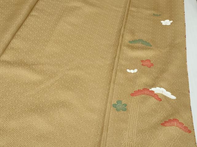 平和屋着物●訪問着　枝垂れ草花籬文　金彩　正絹　逸品　DABI9902ud