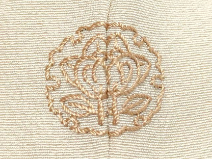 平和屋着物●豪華色留袖　作家物　駒刺繍　雪輪群鶴草花文　金彩　正絹　逸品　DABI9908ud