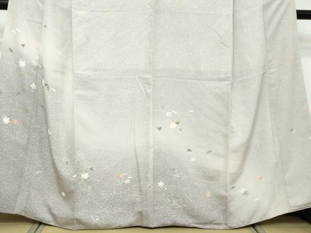 平和屋着物●訪問着　刺繍　草花文　暈し染め　正絹　逸品　DABI9909ud