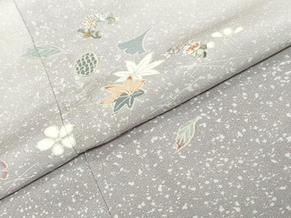 平和屋着物●訪問着　刺繍　草花文　暈し染め　正絹　逸品　DABI9909ud