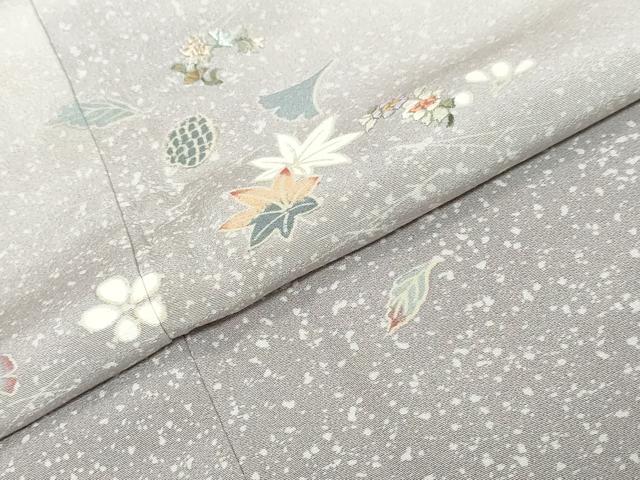 平和屋着物●訪問着　刺繍　草花文　暈し染め　正絹　逸品　DABI9909ud