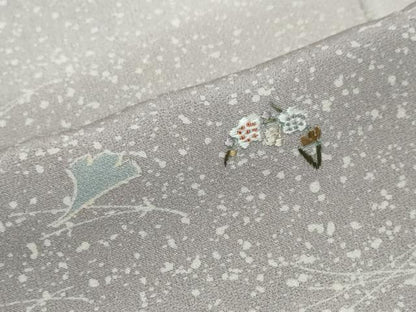 平和屋着物●訪問着　刺繍　草花文　暈し染め　正絹　逸品　DABI9909ud