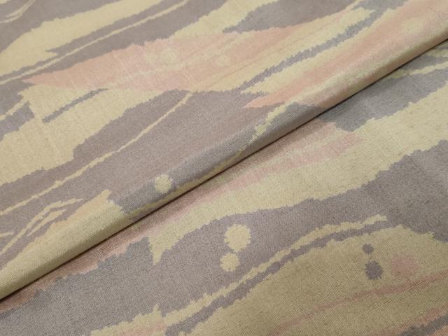 平和屋着物●染色の魔術師　染乃座・大久保玄才　そめのざ玄才　本場結城玉紬　抽象文様　やまと誂製　証紙付き　正絹　逸品　DABI9915ud