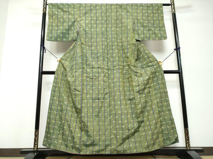 平和屋着物●上質な紬　抽象文様　正絹　逸品　DABI9925ud