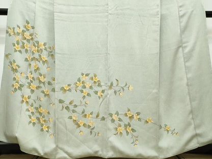 平和屋着物●訪問着　枝花文　正絹　逸品　DABI9927ud