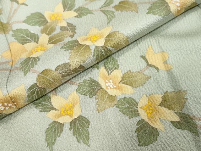 平和屋着物●訪問着　枝花文　正絹　逸品　DABI9927ud