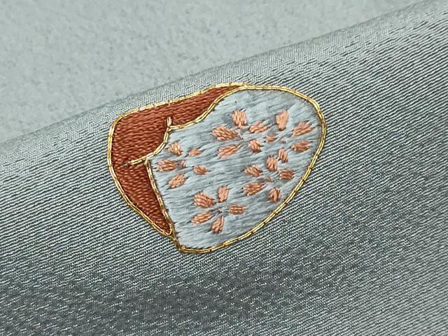 平和屋着物●豪華色留袖　作家物　駒刺繍　貝合わせ花文　反端付き　伊と幸　正絹　逸品　DABI9933ud