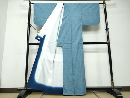 平和屋着物●洗える最高級着物　＜英＞はなぶさ謹製　小紋　アンサンブル　霞文　洗える着物　未使用　DABI9936ud