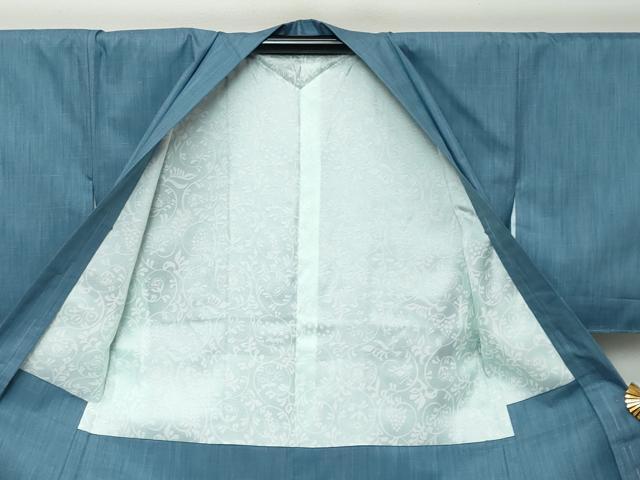 平和屋着物●洗える最高級着物　＜英＞はなぶさ謹製　小紋　アンサンブル　霞文　洗える着物　未使用　DABI9936ud
