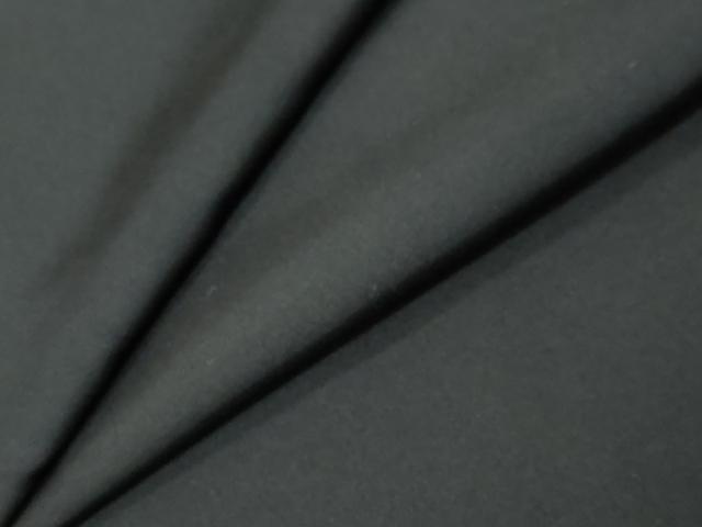 平和屋着物●男性　黒紋付　長羽織セット　羽裏：小舟風景文　正絹　逸品　DABI9938ud