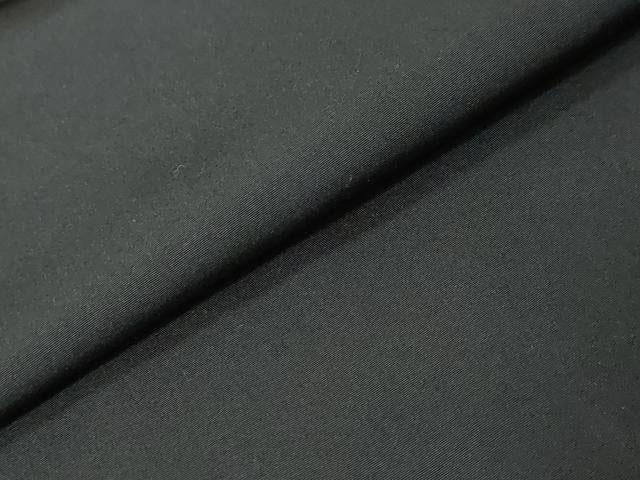 平和屋着物●男性　黒紋付　長羽織セット　羽裏：小舟風景文　正絹　逸品　DABI9938ud