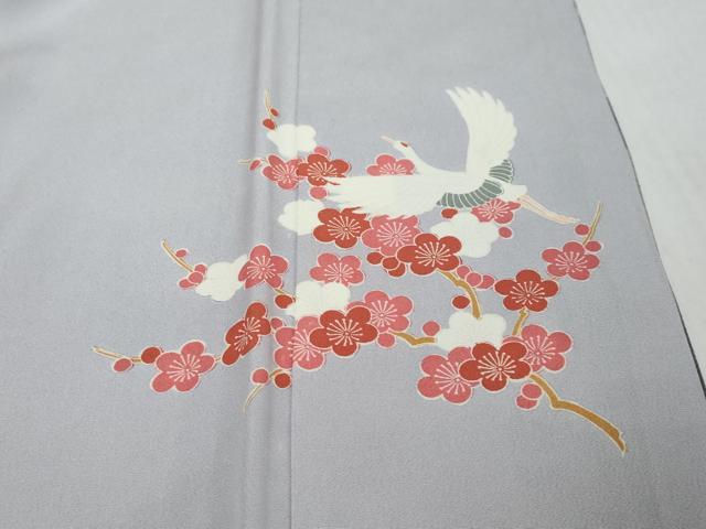 平和屋着物●豪華振袖　束ね熨斗飛鶴花文　金彩　正絹　逸品　DABI9943ud