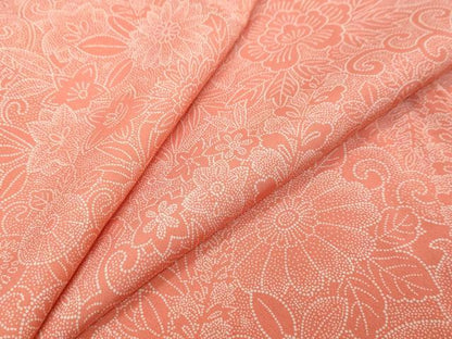 平和屋着物●江戸小紋　草花文　正絹　逸品　DABI9947ud