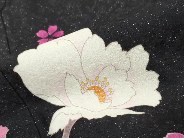 平和屋着物●豪華振袖・長襦袢（袷）セット　駒刺繍　草花文　暈し染め　銀通し地　正絹　逸品　DABI9951ud
