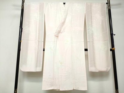 平和屋着物●豪華振袖・長襦袢（袷）セット　地紙花蝶文　金彩　正絹　逸品　DABI9952ud