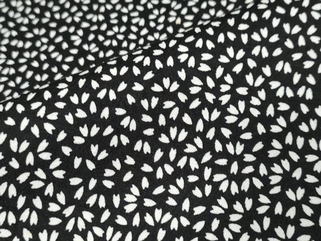 平和屋着物●訪問着　作家物　舞桜文　黒地　正絹　逸品　未使用　DABI9956ud
