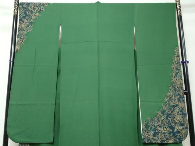 平和屋着物●染色作家　斉藤三才　振袖　三才鳥　金彩　正絹　逸品　DABI9957ud